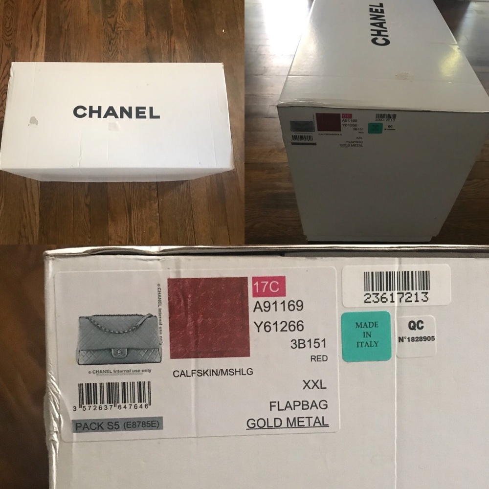 SOLD Chanel XXL Red Airline Flap Tote RARE - Picture 8 of 8